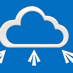 Ein Bild von einer Wolke, die durch mehrere Server-Symbole dargestellt wird, die sich in verschiedenen Rechenzentren befinden und die die Flexibilität und Skalierbarkeit von Cloud-Hosting veranschaulichen.