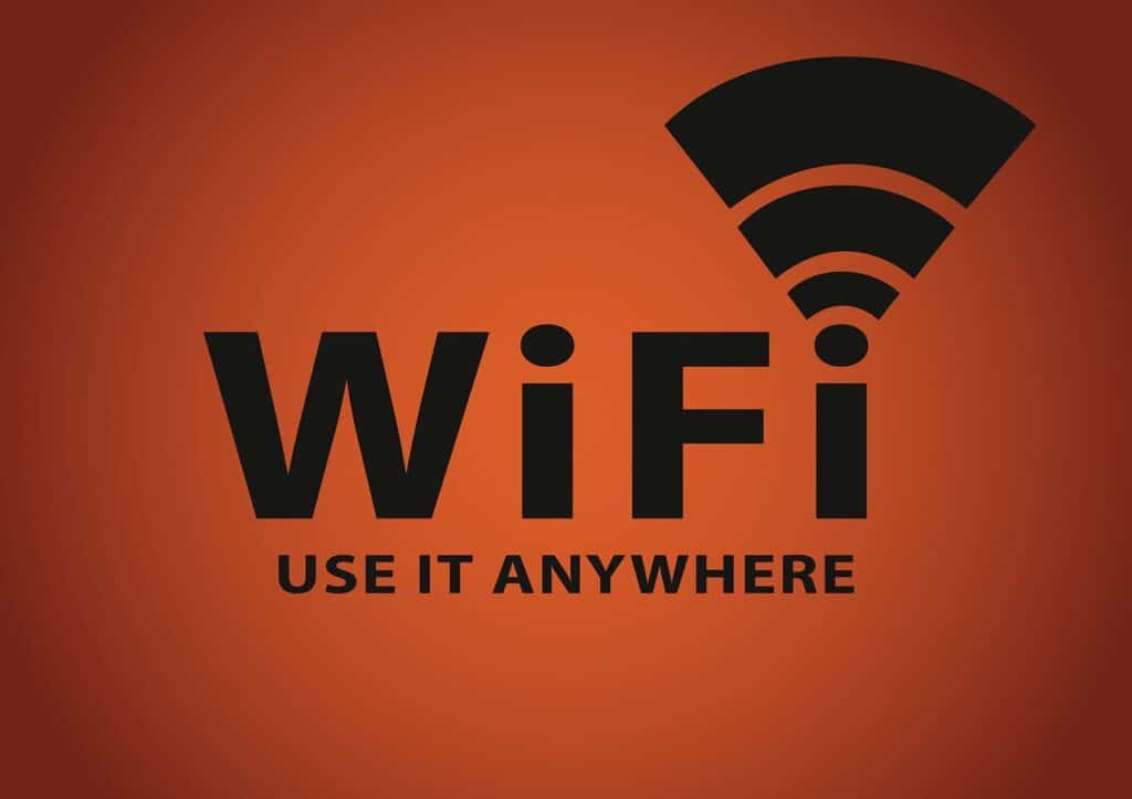 Wi-Fi-Symbol mit Netzwerkwellen