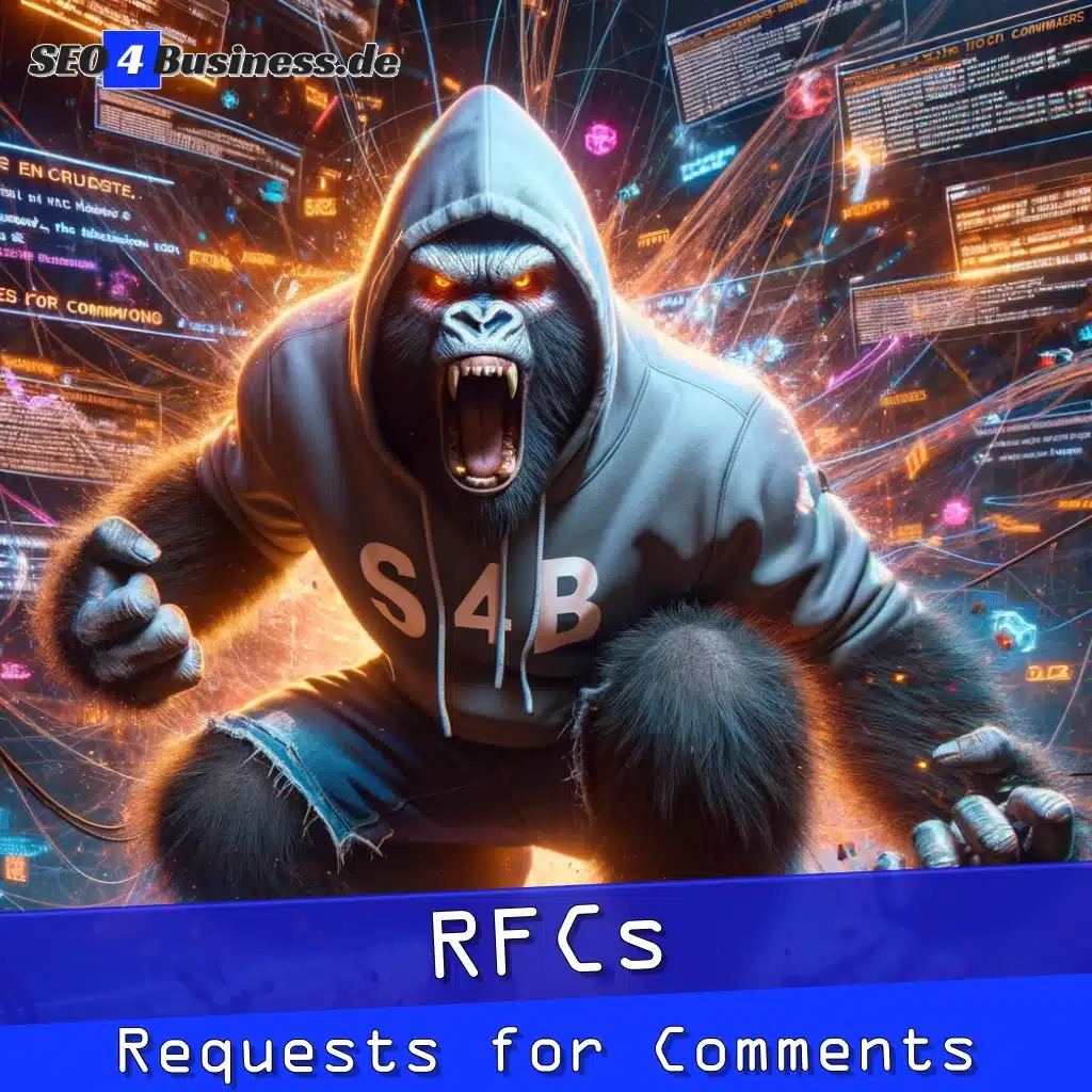 Dynamische Darstellung eines Gorillas mit 'S4B' Hoodie vor RFC-Hintergrund.
