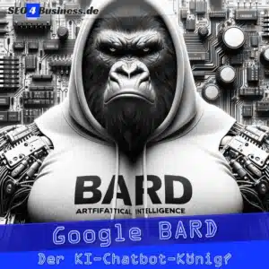 Gorilla mit BARD-Hoodie im Serverraum