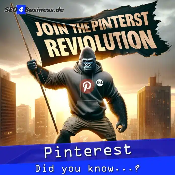 Pinterest-Logo auf blauem Hintergrund