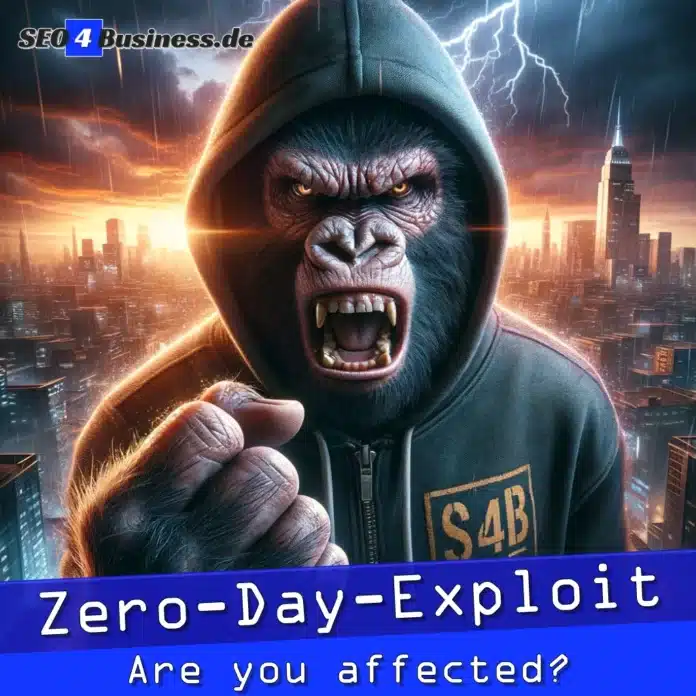 Darstellung eines Zero-Day-Exploits als Einbruch in einen Computer.