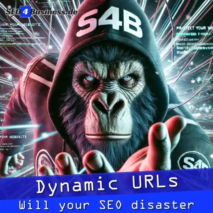 Gorilla im S4B-Hoodie warnt vor dynamischen URLs