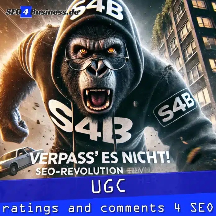 Gorilla im S4B-Hoodie warnt vor SEO-Verlusten